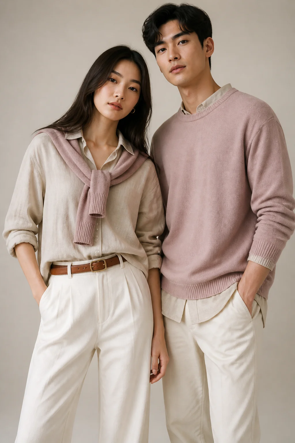모던 캐주얼 패션 모델 의류 컬렉션